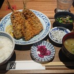 Ichigaya Uokin - アジフライ定食¥1000-