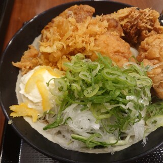 Marugame Seimen Hachioji Airodo Ten - タル鶏天ぶっかけ(冷・大)