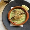 O RESTO la med. - 料理写真:稚鮎のコンフィのカダイフ　香草リゾット