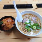 Ramen Yamaya Takikawa Honten - 醤油ら〜めん & ミニ豚丼