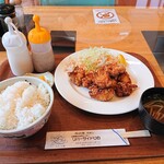 リバーサイドひの - 2021年9月　からあげ定食ご飯大盛（850円）