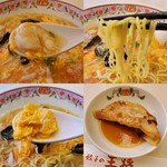 Gyoza no Osho Shinsapporo Ten - ぷりっとしたエビ、玉子ふわふわ、細麺
                        息子から一つもらった餃子