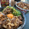 Hanamaru Udon Kurashiki Kojima Ten - ねぎ玉牛盛りうどん(小) 牛丼(並)  牛丼2つに見えますが