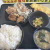 Sayama Farm - から揚げ定食（大盛）850円　いか天　150円