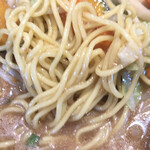 とろこく味噌らーめん みそや源兵衛 - 麺アップ