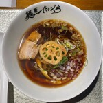 Menya Taniguchi - 醤油　全粒粉細麺　790円