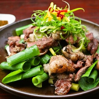 New specialty! [Kyoto style Grilled offal] The ultimate dish of Kyoto Kujo green onion and Wagyu beef offal