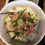 Ayame An - ねぎとろ丼。ミニ丼にしては、ご飯多め。