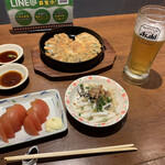 Kakuyasu Beer to Tetsunabe Gyoza 3 6 5 Sakaba Shonandai Ten - 