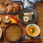 Wa Bistro Otento San - 唐揚げ定食ご飯大盛り