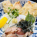 うどん そば処 三升庵 - 鶏天ぶっかけうどん