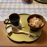 そば処 田なか - 唐津コースのコーヒーとそばくず(デザート)