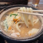 うどん處 狸庵 - みそ煮込うどん(かしわ)③