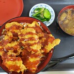 はやぶさ食堂 - ハイ辛から揚げ丼