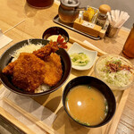 TARE-KATSU Shinsaibashi Ten - 合いもり丼セット