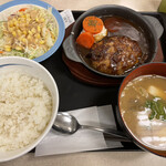 Matsuya Nishisugamoten - ビーフシチュー・ハンバーグ定食　850円　とん汁変更　190円