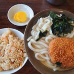 Maki no Udon Watada Ten - かしわめし&コロッケうどん