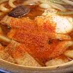 土岐よりみち温泉桔梗 - 牡蠣味噌煮込みうどん(1,180円)カスタマイズ