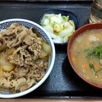 Yoshinoya Akita Hirome Ten - 牛丼（並）とん汁Bセット　720円