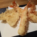 Tempura Shinjuku Tsunahachi Seiseki Sakuragaoka Ten - 【天婦羅コース】ー季節膳ー から【天婦羅】巻海老二尾
                      鱚