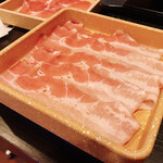 Shabu Yo Matsudo Goko Ten - 三元豚食べ放題コース（税込1,539円）／三元豚バラ肉