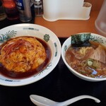 日高屋 - 天津飯半ラーメンセット710円