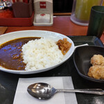 Naka U Chayaba Cho Ten - チキンカレー550円とクーポンでもらった竜田揚