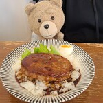 トコムロ カフェ - 常室産国産牛のハンバーグ丼