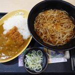 ゆで太郎 - 2021年12月　ミニカツカレーセット（日替わり〇得セット）　620円