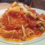 Italian Dining Dona Keio Seiseki Sakuragaoka Sc Ten - 〈今週のスパゲッティ〉ベーコンときのこのトマトソース1,023円税込を麺量L