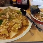 チュー勇 - 中華丼とちびラーメンセット(900円)