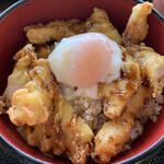 Taishu Shokudo Meshiya - 温玉とり天丼　380円