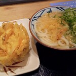 Marugame Seimen Kawasaki Rufuron - かけ（並）￥340円+野菜かき揚げ￥150円