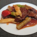 Chinese Toen - 黒毛和牛「京の肉」とアスパラ2種炒め