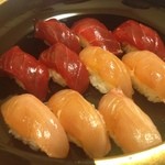 Sushi Dokoro Kan - 赤身と白身の漬け