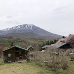 喫茶 春の音 - 桜の時期の岩手山♪