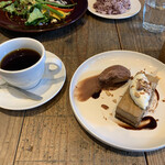 SUZU CAFE Ginza - アーモンドとコーヒームース、キャラメルガナッシュのガトー 2019/04/15