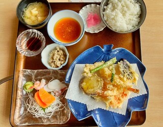 Tenmasa - 松天婦羅定食 刺身付き