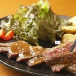 盛岡粋酒場 がむしゃら - 絶妙な焼き加減が自慢『がむしゃらステーキ』　980円