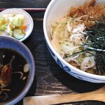 Okurayama Soba Negibozu - 肉盛り冷麺(冷)800円　ちなみに大盛は100円増し