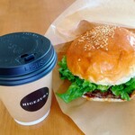 バーガーカフェ ひげずら - スパイシーてりやきバーガー BLUESALMONブレンド☕️