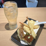 Tempura to Wine Kojima Kyobashi Ten - お一人様ちょい吞みset