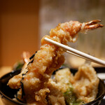 Kuzushi Kappou Tempura Takenoan Higashiginza Ten - 海老天