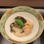 Ginza Muraki - 茄子　鮑　タラコ　敷胡麻餡