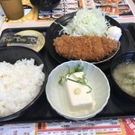 Matsunoya Hibarigaoka Ten - 得朝ロースかつ定食（490円）