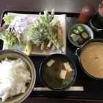 Saiko An - とろろ定食(ワカサギフライ付き)全景