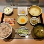 Yayoi Ken Esaka Ten - 納豆朝食（もち麦ごはんに変更）＠やよい軒江坂店（2021年3月某日）