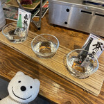 豊丸水産 - 地酒飲み比べ三種セット赤城山 桂川 谷川岳 Gunma Sake Flights Akagisan Katsuragawa Tanigawadake at Toyomaru Suisan