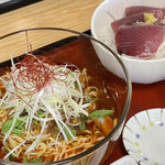 Manmaru Tei - 勝浦タンタンメン冷やし、ミニカツオ丼セット