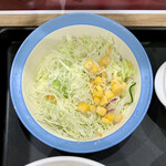 松屋 - ネギおろしハンバーグ定食 ¥780 の生野菜